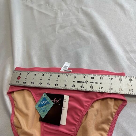 NWT Newport News Shape FX Pink Bathing Suit Bottoms Sz 8 High Cut 90s 2000s Y2K - Picture 5 of 5